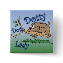 Dotty Dog Lady buttons