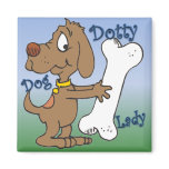 Dotty Dog Lady magnets