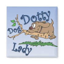 Dotty Dog Lady magnets