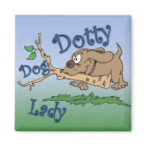 Dotty Dog Lady magnets