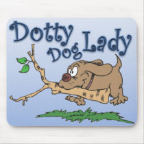 Dotty Dog Lady mousepads