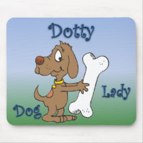 Dotty Dog Lady mousepads