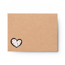Dotty Hearts kraft A2 Note Card Envelope envelopes