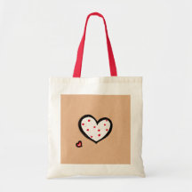 Dotty Hearts kraft Bag