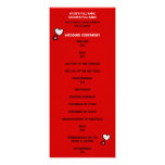 Dotty Hearts red Wedding Program Invitation