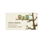 Dotty Owls Address Label labels
