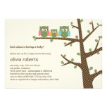 Dotty Owls Baby Shower Invitation invitations