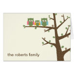Dotty Owls Baby Thank You Card cards