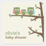 Dotty Owls Favor Stickers or Gift Tag Stickers