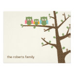 Dotty Owls Thank You Cards Invitation invitations