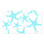 Dotty Starfish Pattern in Turquoise and White. Business Card