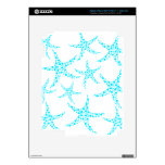 Dotty Starfish Pattern in Turquoise and White. Decal For iPad 3