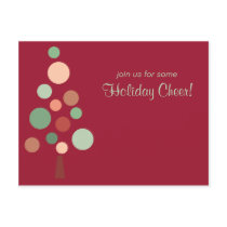 Dotty Tree Holiday Invitation postcards