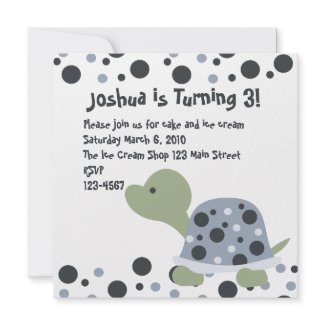 Dotty Turtle invitation