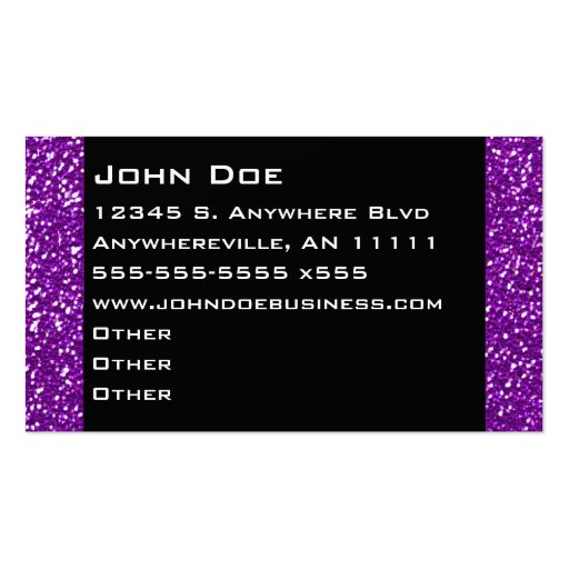 Double Amethyst Border Business Card (front side)