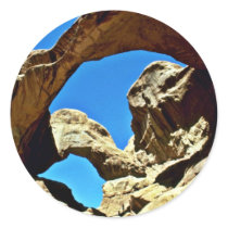Double Arch - Arches National Park Round Sticker