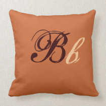 Double B Monogram in Brown and Beige I pillows