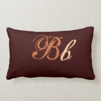 Double B Monogram in Brown and Beige pillows