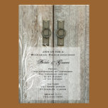 Double Barn Door Country Wedding Rehearsal Dinner invitations