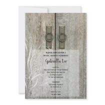 Double Barn Doors Country Bridal Shower Invitation
