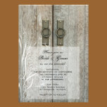 Double Barn Doors Country Wedding Invitation invitations