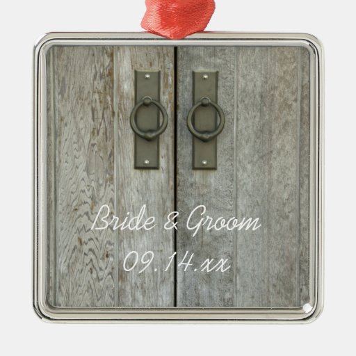 Double Barn Doors Country Wedding Ornament