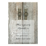 Double Barn Doors Country Wedding Response Card Announcement