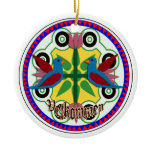 double bird hex sign christmas ornaments