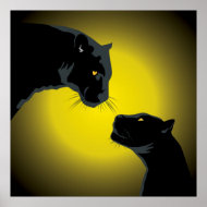 Double Black Panthers Poster
