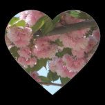 Double Blossoming Cherry Tree Heart Sticker