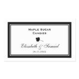 Double border maple leaf wedding reception candy stickers