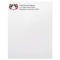 Double Brown Bat Vignette Personalized Letterhead