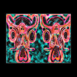 Double Bull  - Red Energy Party Animal V2 postcards