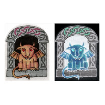 Double Celtic Gargoyle print by haidabeaver Double Celtic Gargoyle print