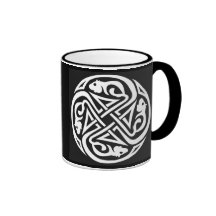 Double Celtic Rat Circle Mug