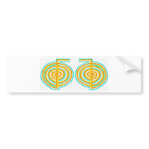 Double CHOKUREI = Karuna  Reiki KRIYA Bumper Stickers