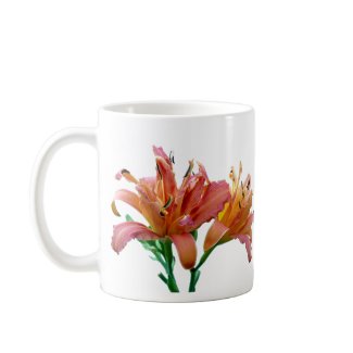 Double Daylilies Pink-Orange Mug
