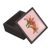 Double Daylilies Pink-Orange Premium Gift Box