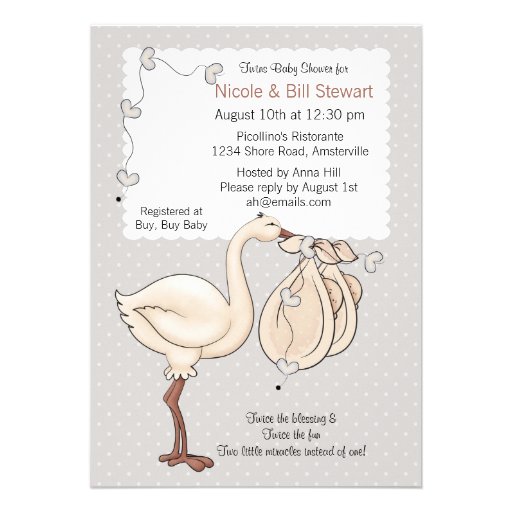 Double Delivery - Baby Shower  Invitation
