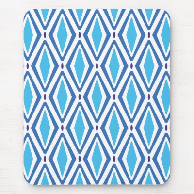 Double Diamond Blues Pattern Mouse Pad by JaZilla