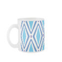 Double Diamond Blues Pattern mugs by JaZilla Double Diamond Blues Pattern mugs