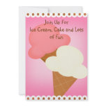 Double Dip Ice Cream Birthday Invitation