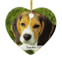 Double Dog Picture Christmas Tree Ornament ornaments