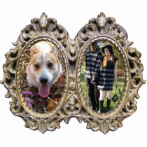 Double Elegant Frame Photo Sculpture