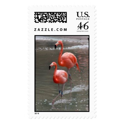 Double Flamingos Postage
