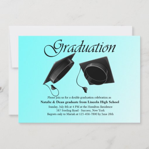 Double Graduation Invitation Zazzle