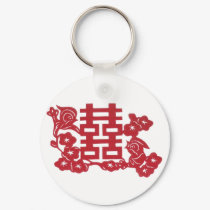 Double happiness Birds keychains