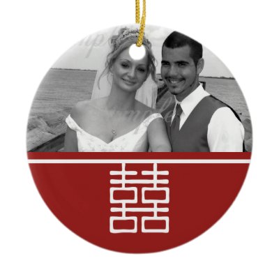 Double Happiness Chinese Wedding (double sided) Christmas Ornaments