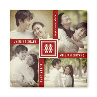 Double Happiness Chinese Wedding Save Date Magnet magnet