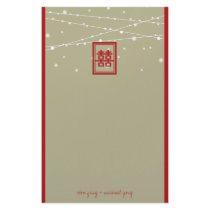 Double Happiness + Fairy Lights Wedding Stationery by fatfatin_red_knot Double Happiness + Fairy Lights Wedding Stationery